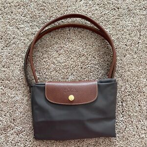 Longchamp Black and Brown Tote Bag